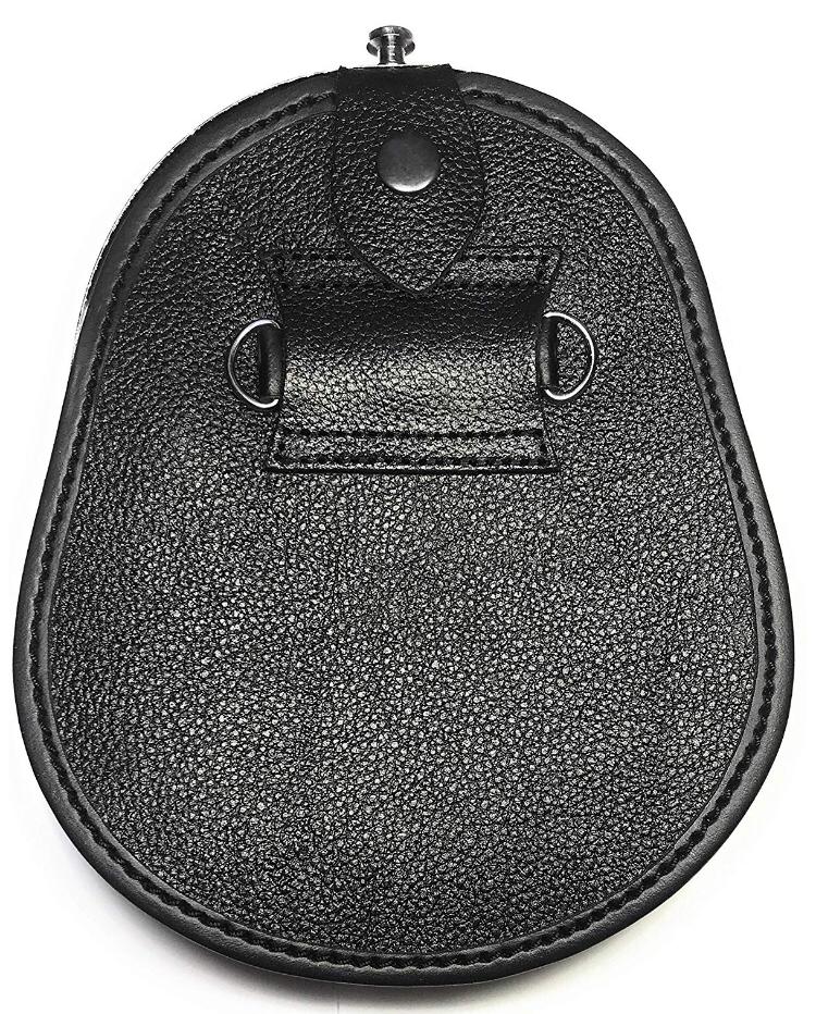 Kilt Sporran Cross Chain 3 Tassels, Black Leather With Chain Belt, Cantle Traditional Design For Men 007