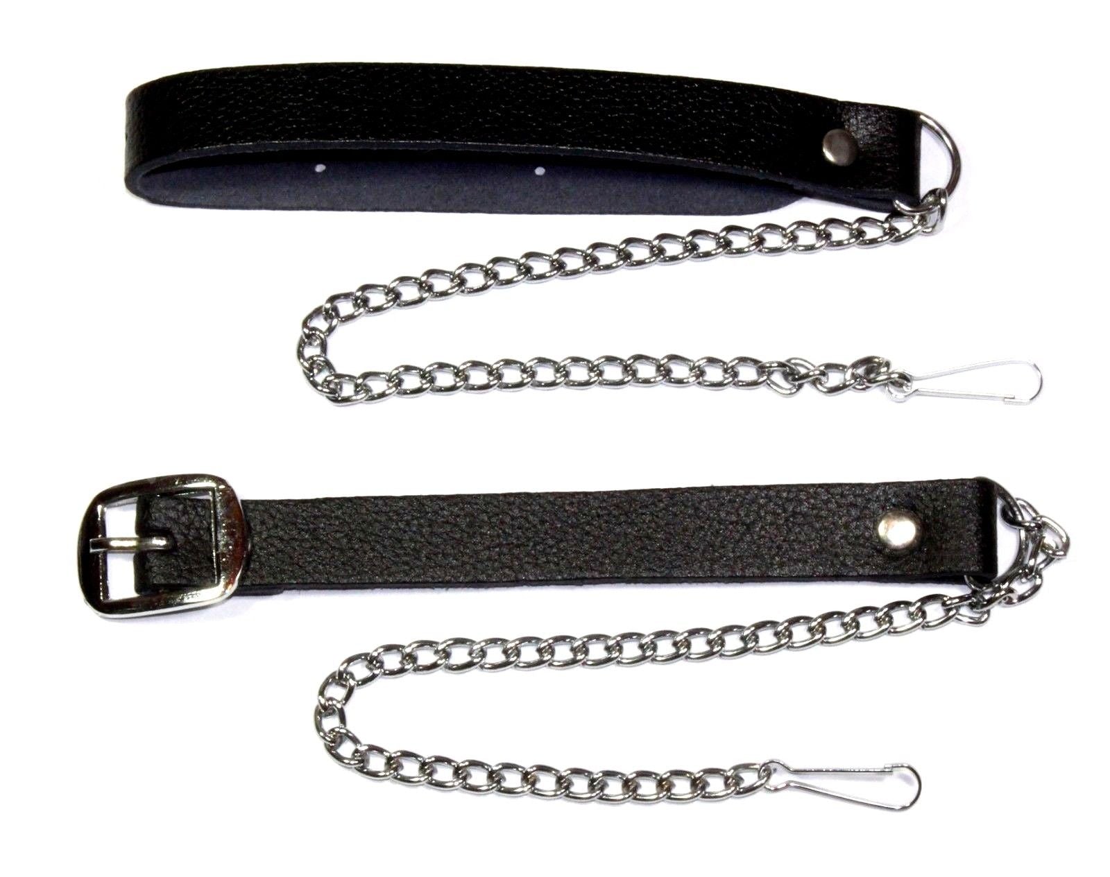 Kilt Sporran Cross Chain 3 Tassels, Black Leather With Chain Belt, Cantle Traditional Design For Men 007